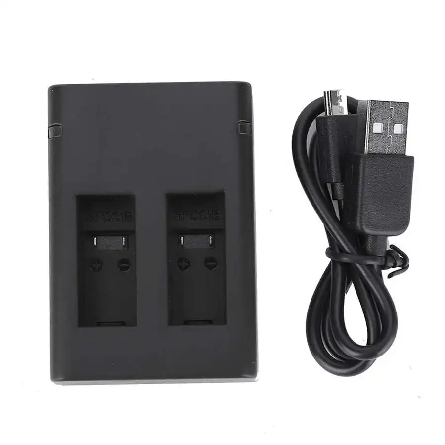 Action Camera Battery Charger Dual Slot with USB Charging Cable for GOPRO Panoramic Cameras | Электроника