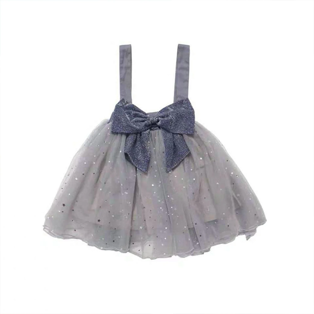 Платье с бантом для девочек костюм футболка в полоску рукавами-крылышками + жилет