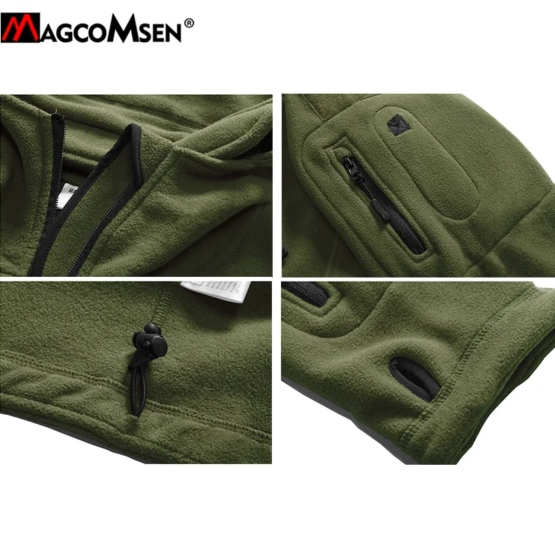 Куртка MAGCOMSEN Мужская Флисовая армейская тактическая одежда в стиле милитари для