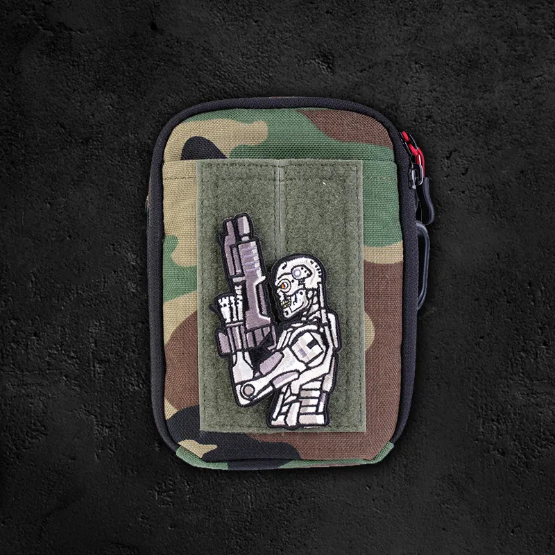 Битва воина T800 вышивка патч велкро Терминатор робот классный чехол для телефона