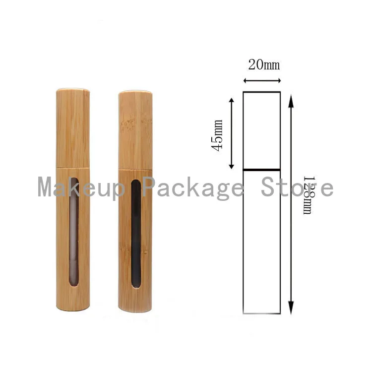 

6ML Bamboo Cosmetic Packing Containers, Bamboo Lip Gloss Storage Bottle, Liquid Lipstick Tube, Lip Paint Oil Beauty Makeup Tool