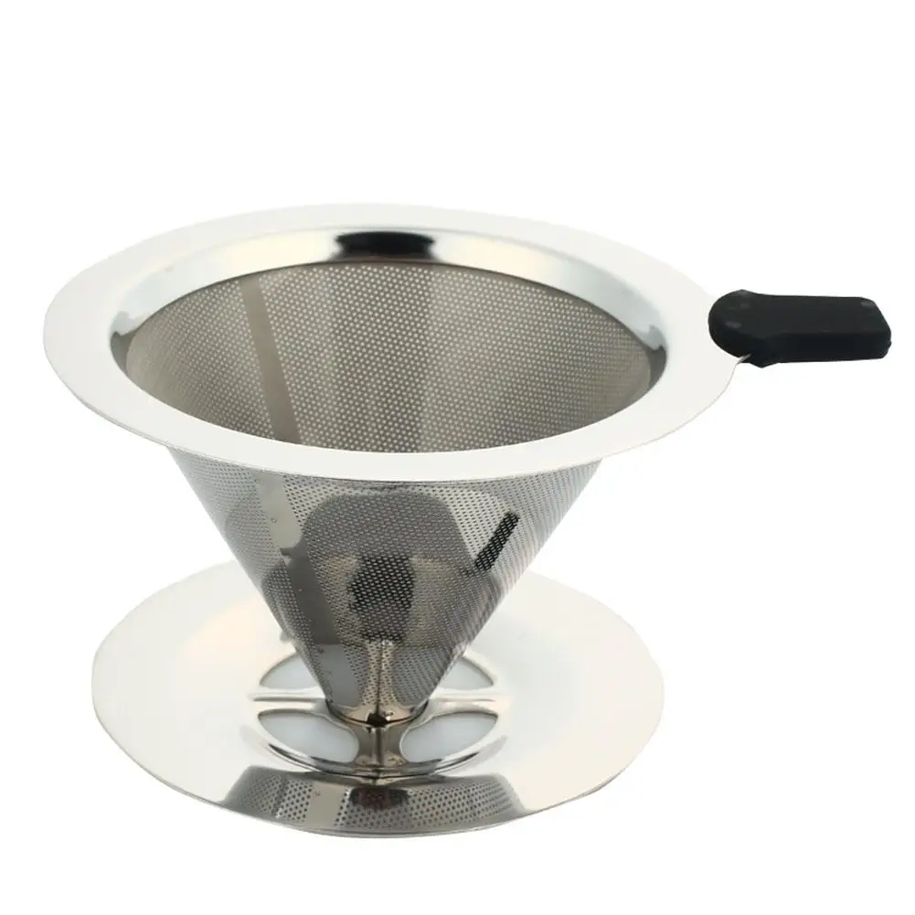 

Coffee Filter Cone Restaurant Portable Stainless Steel Reusable Coffeemaker Coffee Filter Mesh Funnel Baskets Dripper Tea