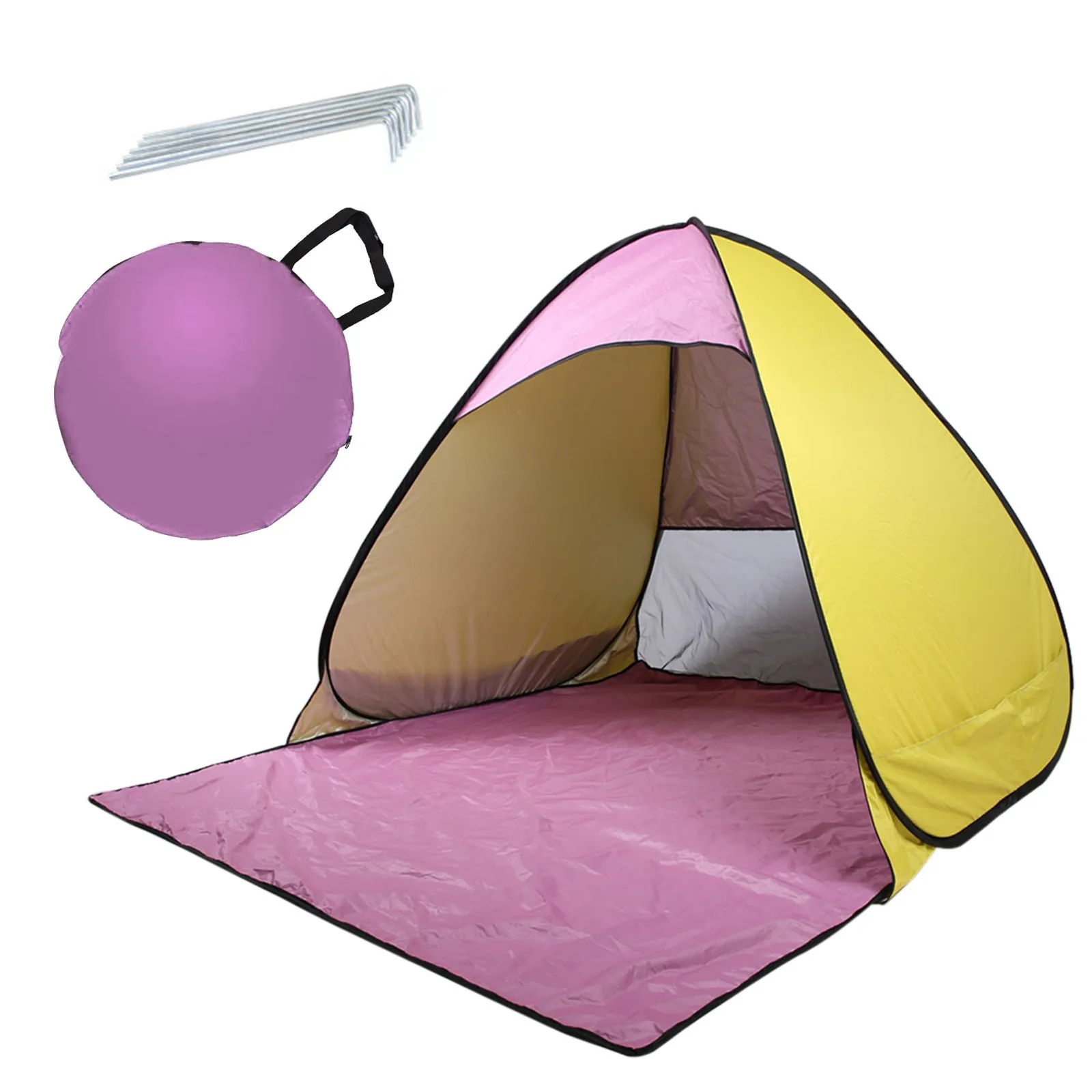 

Adults Beach Tent Outdoor Camping Easy Fold UpWaterproof Pop Up Sun Awning Tent UV-protecting Sunshelter with Pool namiot w3