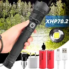 Самый мощный светодиодный фонарик 18650 лм XLamp XHP360 XHP70.2 USB масштабируемый фонарик XHP50 26650 фонарик с перезаряжаемой батареей
