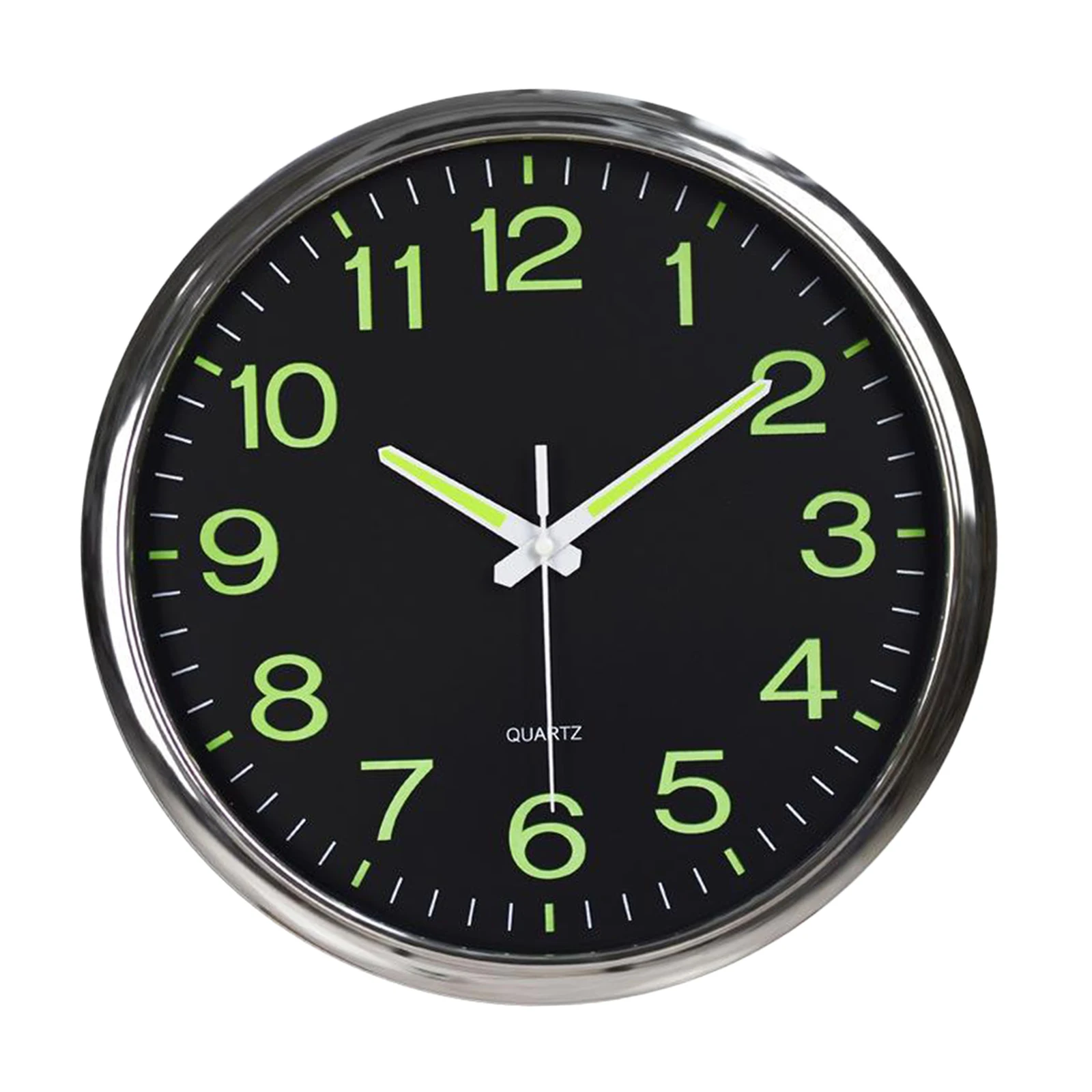 Wall Clock Glow In The Dark Silent Quartz Indoor Outdoor Luminous Decors 12inch | Дом и сад