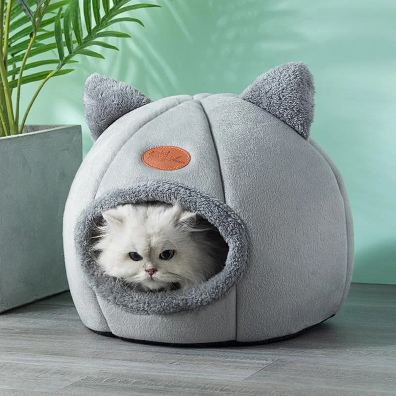 

winter cat New Deep sleep comfort bed in little mat basket small dog house products pets tent cozy cave beds Indoor cama gato