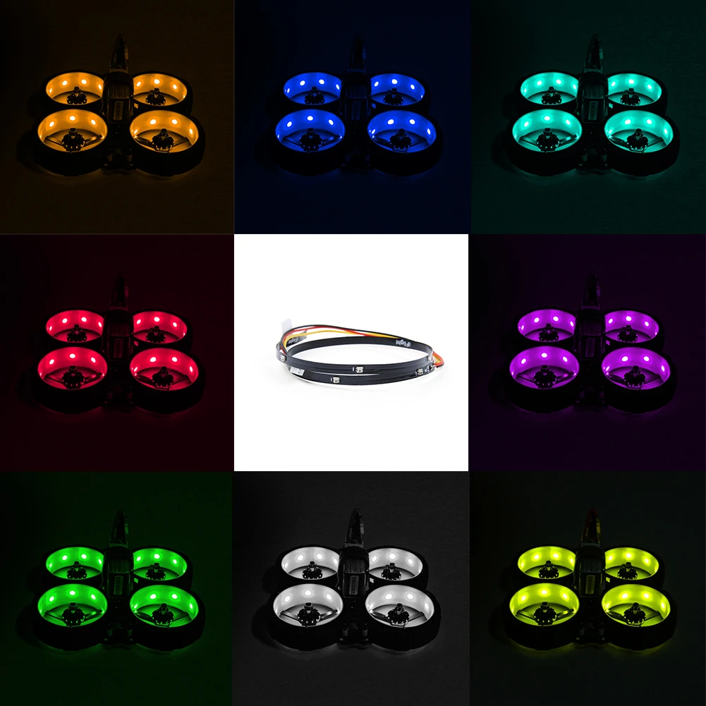 IFlight-tira de luz LED programable RGB para Dron de carreras, FPV, Freestyle, 3 pulgadas, candado, BumbleBee, verde, Hornet