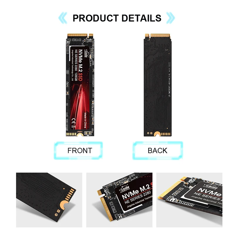 Внутренний твердотельный накопитель JINGSHA M.2 256 PCIe 512 ГБ 128 ТБ 2280 |