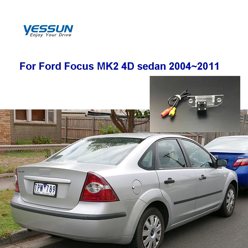 

Yessun Автомобильная камера заднего вида для Ford Focus MK2 4D sedan 2004 2005 2006 2007 2008 2009 2010 2011 HD камера ночного видения