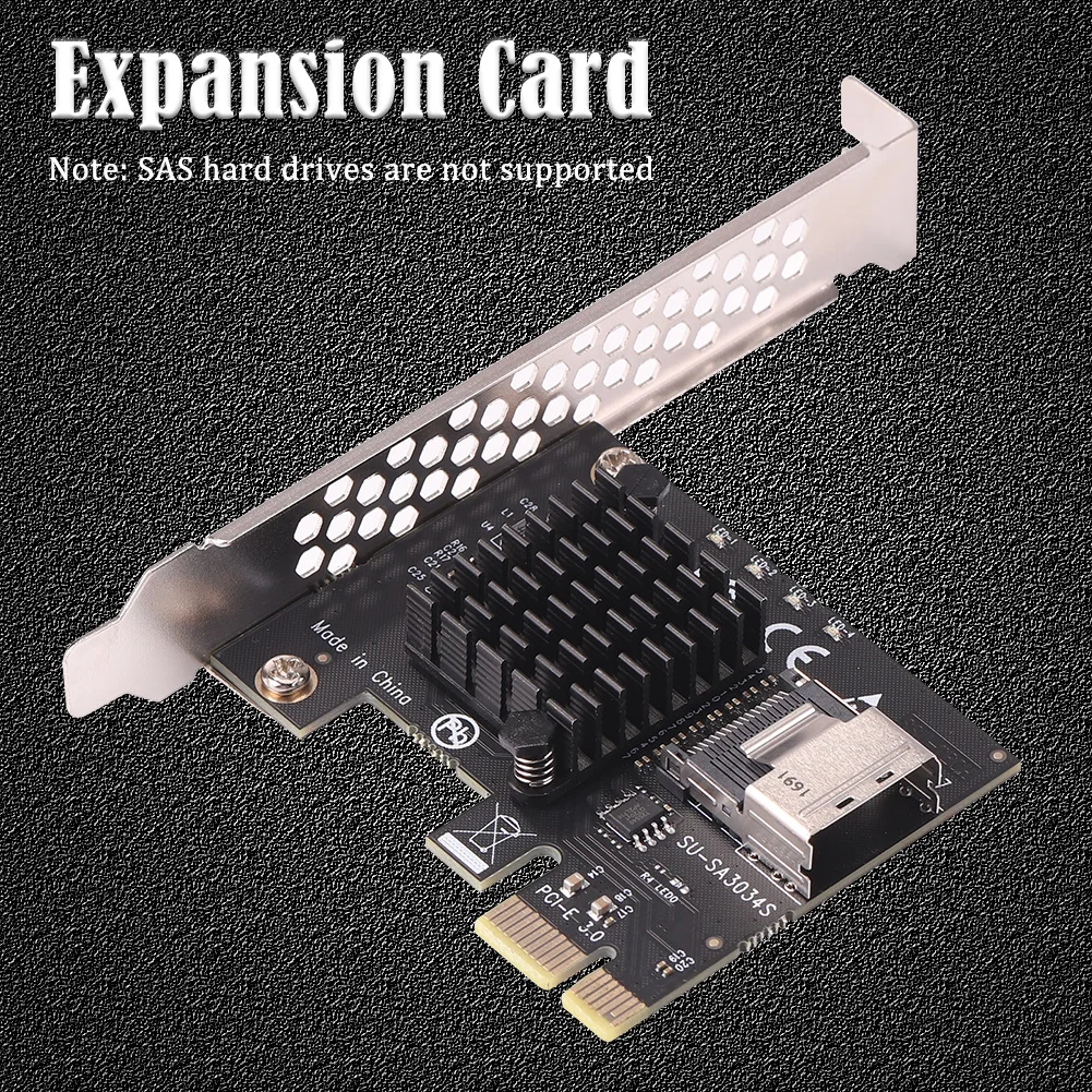 

Computer PCI-E 1x to Mini PCIE SAS SFF-8087 Riser Card PCI Express X1 2.0 Port Adapter 6Gbps PC Expansion Extender 4port SATA3.0