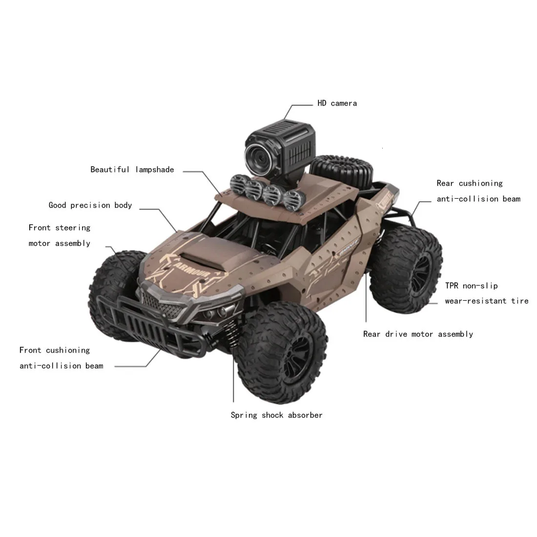 Rowsfire 1:16 2,4G 25 км/ч высокоскоростной Радиоуправляемый внедорожник Дрифт автомобиль монстр грузовик RC альпинистский автомобиль с wifi 720P HD камерой