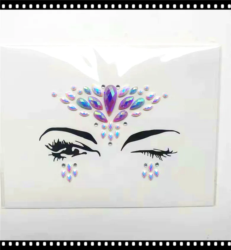 Временная тату-наклейка украшения для лица драгоценные камни украшение вечерние