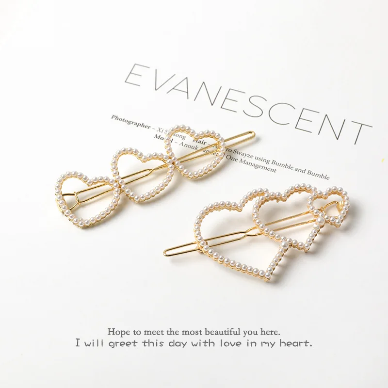 Женская жемчужная металлическая заколка для волос элегантные модные аксессуары
