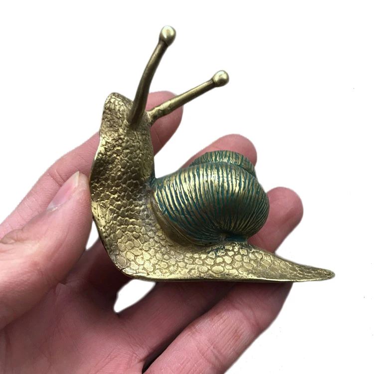 LAOJUNLU украшения из чистой меди в виде улитки для домашних животных|Статуи и