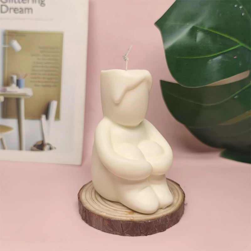 

ins lonely boy creative humanoid scented candle silicone mold handmade diy with plaster decoration