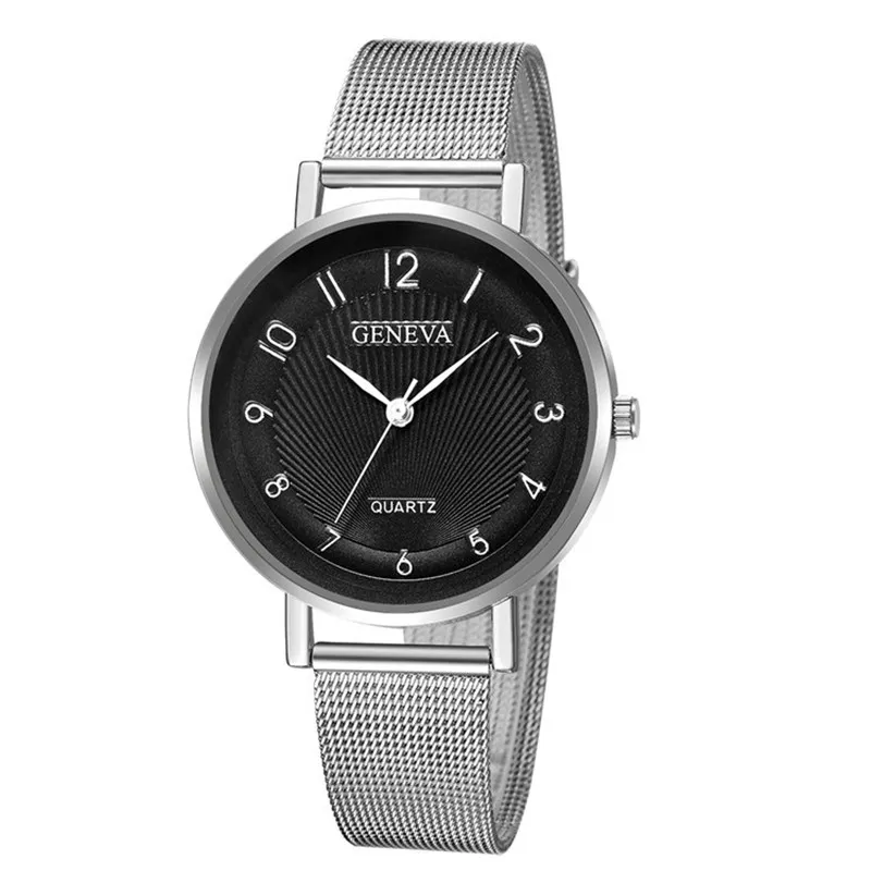 Женские часы Geneva Лидер продаж новые женские наручные с ремешком сеткой