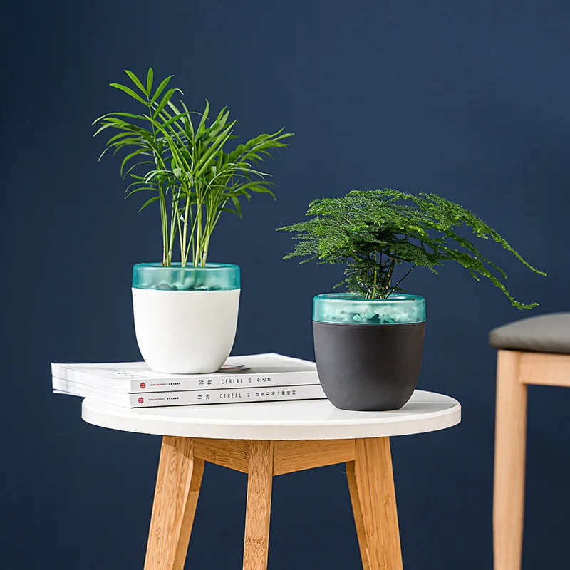 Самостоятельным поливом горшок Пластик горшка ленивый автоматический полив