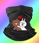 Бандана с изображением бурного медведя, кроличьего кролика, валентинок, обнимательная маска, хлопковая бандана, бандана, шеи, бандана для волос