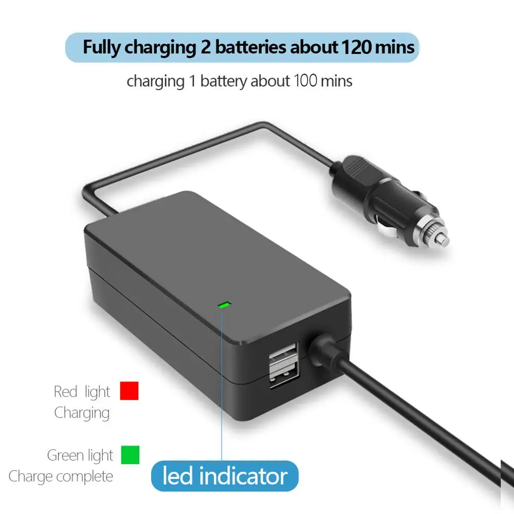 Car Charger for DJI Phantom 4 Pro V2.0 Advanced Drone Battery Intelligent Charter Remote Controller Outdoor Travel Charging Hub |