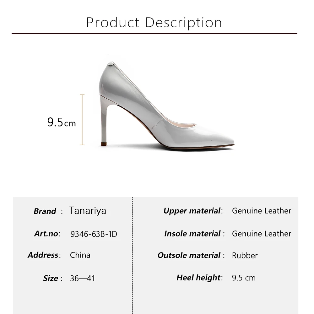 Новинка Весна 2020 туфли Tanariya из лакированной кожи рисового белого цвета с высоким