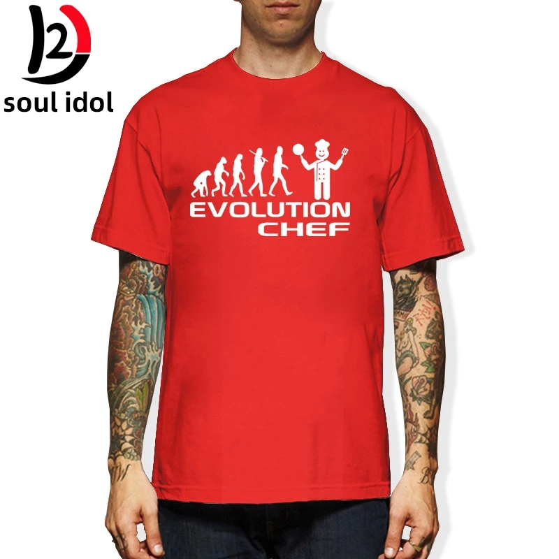 Забавные мужские футболки D2 Evolution Of A Chef COOK новинка хлопковая Футболка с круглым
