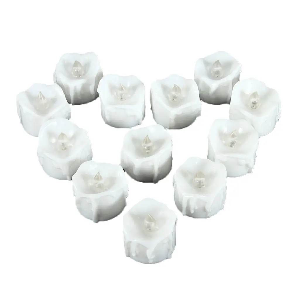 

12pcs LED Tea Candles Light Creative Flickering Cold White Light Tea Lamp Flameless Candles LED Lamp Multi Function Tealights
