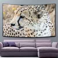 animal cheetah splash zoo wildlife african cat celebrate tapestry home decor wall hanging for living room bedroom