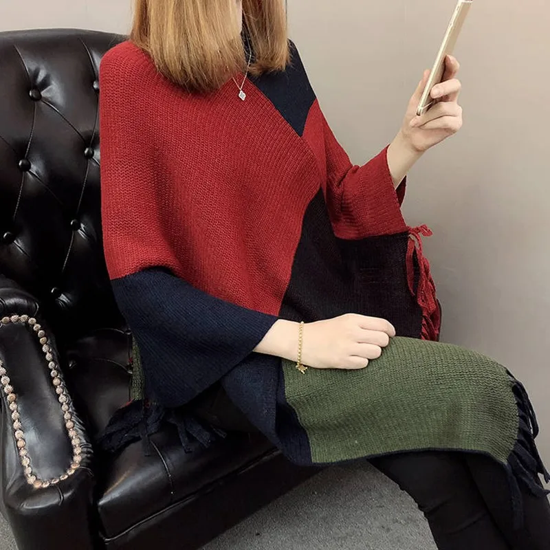 

New Winter Warm Batwing Cape Large Scarves Women's Thick Long Cashmere Winter Wool Blend Soft Plaid Scarf Shawl Wrap Plaid Scarf