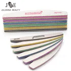 6 шт Цвет профессиональная пилка для ногтей 80100150180240320 в форме полумесяца для ногтей, наждачная бумага, песочный кильблок шлифовальный маникюр с полировкой инструмент