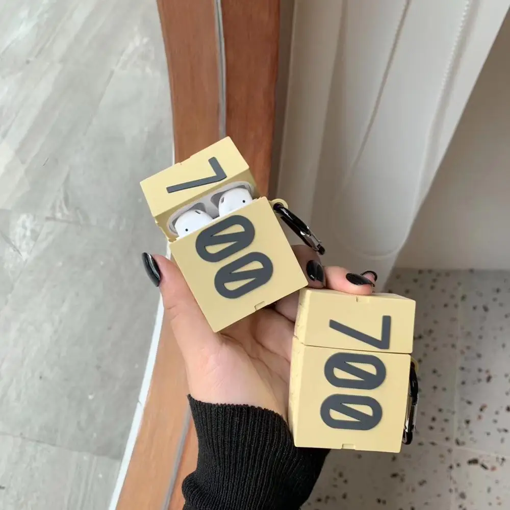 Для AirPods 3D силиконовый чехол 700 Boost Shoe Box для наушников Защитная крышка Аксессуары