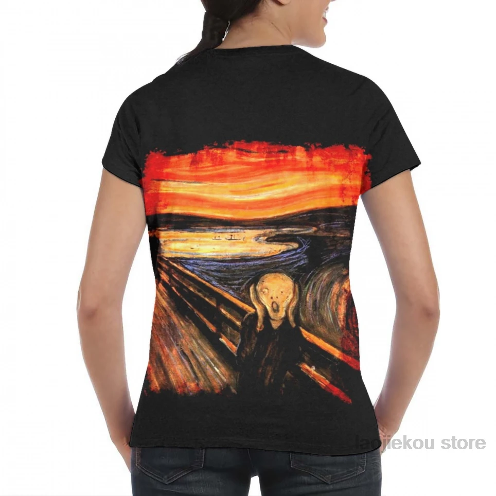 Футболка Мужская/женская с изображением крика Эдварда мунча модный топ для