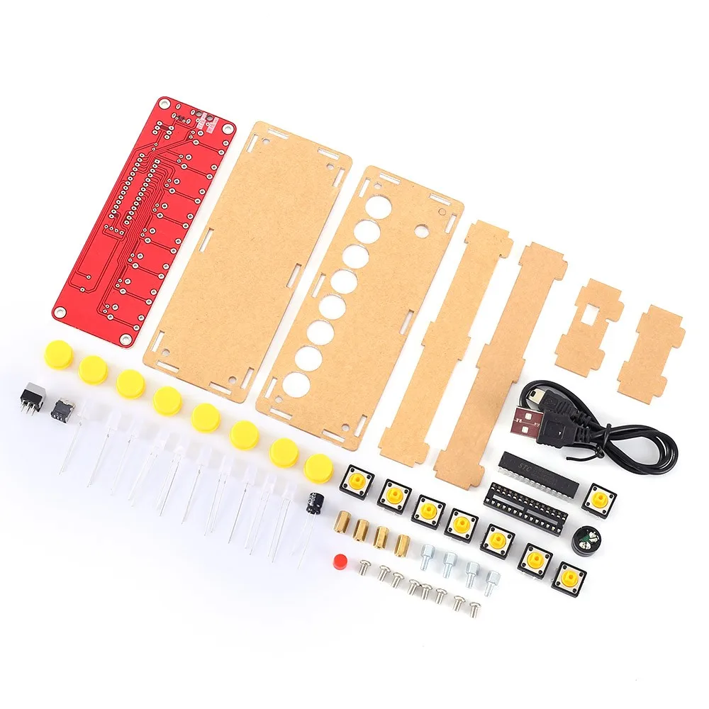 DIY Kit Electric Piano RGB LED Flashing Music Generator Creative Handmade Parts Welding Training | Электронные компоненты и