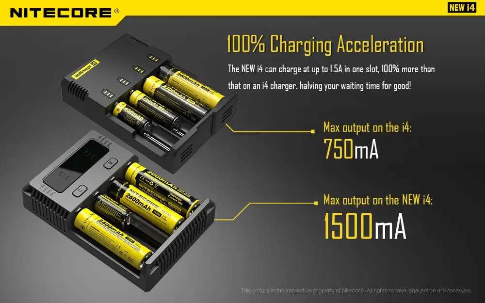 Аккумуляторная литий ионная батарея Nitecore NL1823 18650 2300 мАч 3 7 в Вт ч 4
