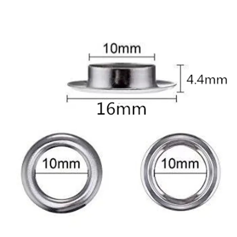 100 комплекты комплект для втулки 10 мм люверсы Кожа ремесло ремонт втулкой круглый