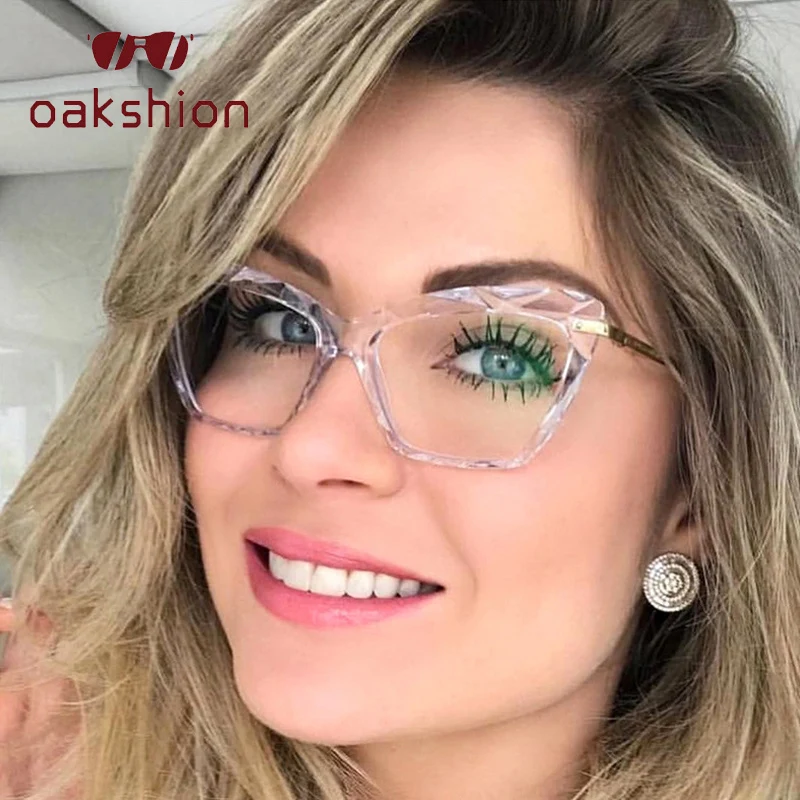 Женские очки с прозрачной оправой oakshion винтажные прозрачными линзами брендовые