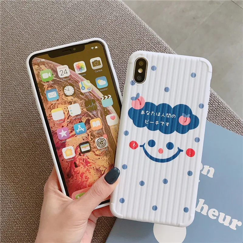 Suef мультяшный мягкий чехол из ТПУ с ручной росписью для iPhone 11 Pro Max 6 6s 7 8 Plus X Xr Xs