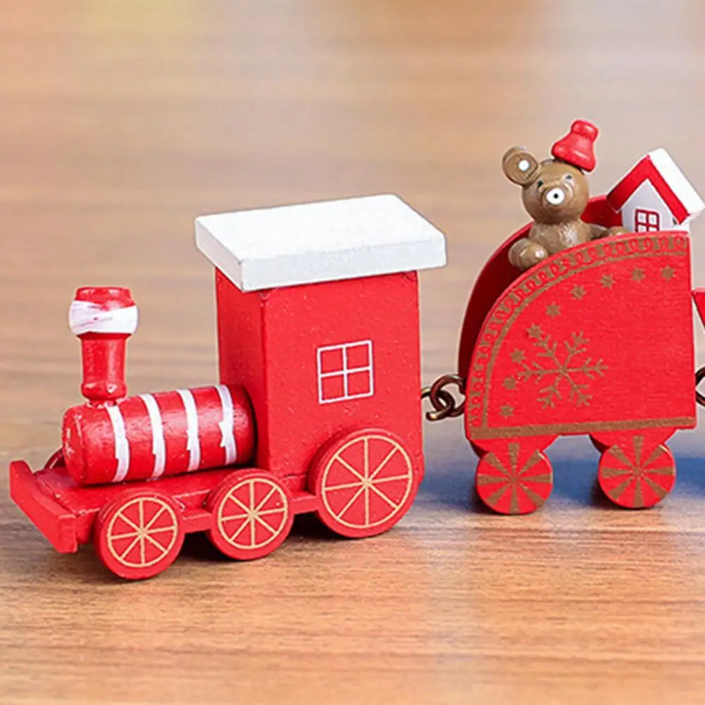 

Christmas Train Ornament Memorable Anti-dust Vivid Boy Girl Adorable Christmas Train Pendent Lovely Appearance Desk Decoration