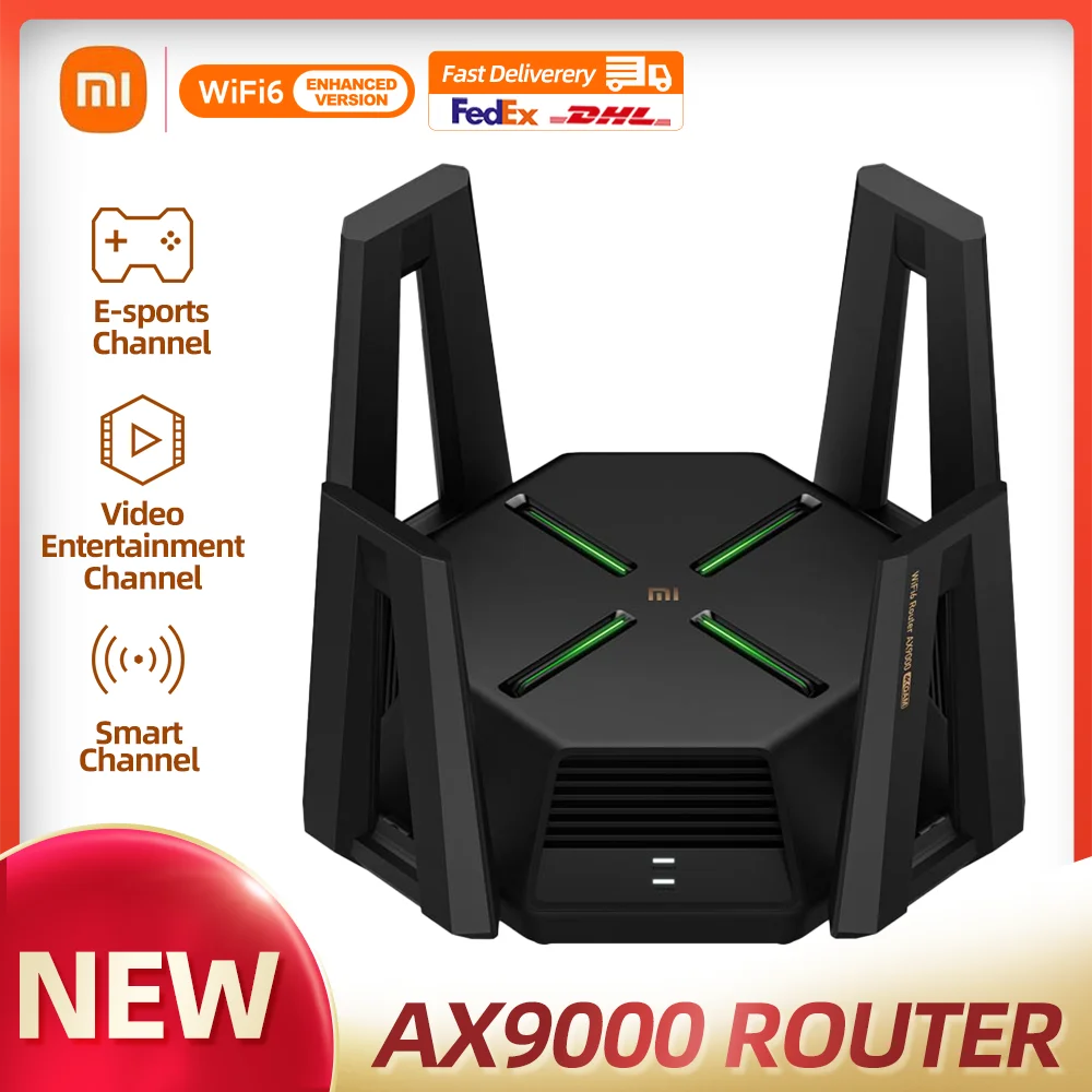 Роутер XIAOMI AX9000 трехканальный WIFI6 расширенная версия четырехъядерный процессор 1