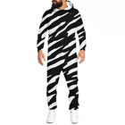 Пижама в полоску черная белая Мужская комбинезон большого размера модный вечерний комбинезон Прямая поставка индивидуальный 3D принт поставщики оптовая продажа 5XL