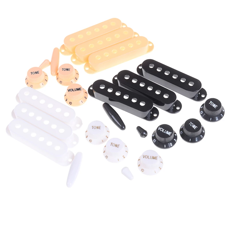 

1Set Guitar Parts Electric Guitar Pickup Cover Volume Tone Knob Switch Tip Set