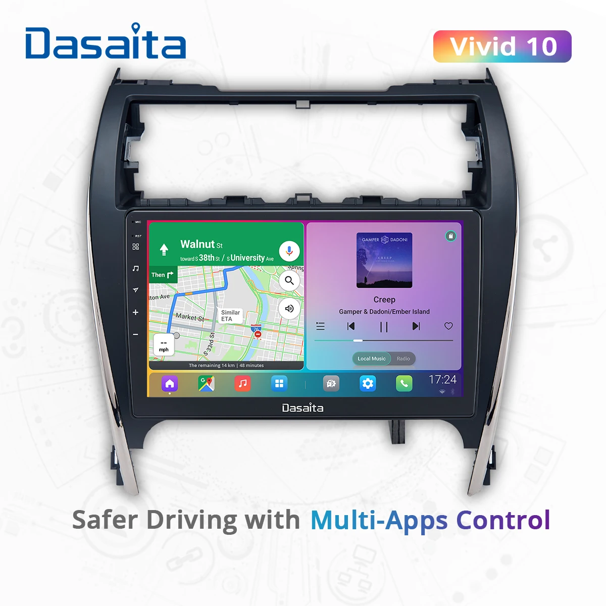 

Dasaita Vivid For Toyota Camry 2012 2013 2014(US&Mid-East Version) car stereo intelligent system Android Auto Carplay 1280*720