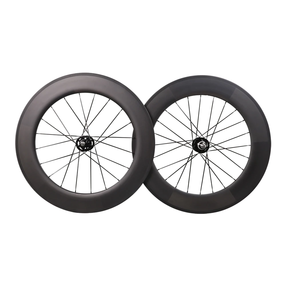 Carbon Wheelset 700C 88mm Clincher 23mm width 20/24 Holes Track Bike Wheelset UDM fixed gear wheels 700C wheelset fixie bike
