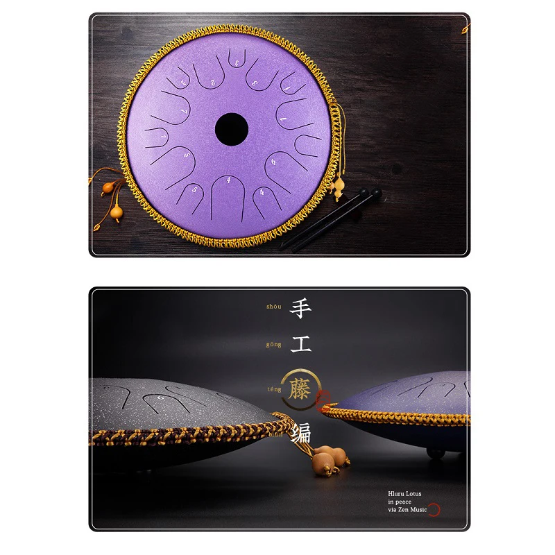 14-дюймовый барабан лотоса со стальным языком в стиле пана 14 нот йога медитация