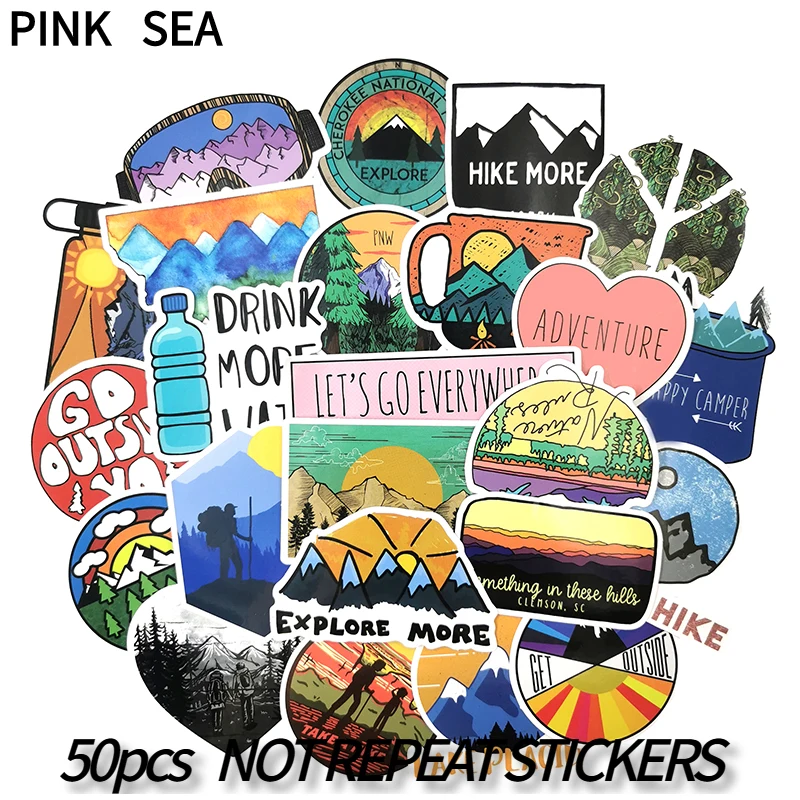 10/30/50PCS/set Camping Travel Stickers Wilderness Adventure Outdoor Landscape Waterproof Decal Sticker to DIY Laptop Motor