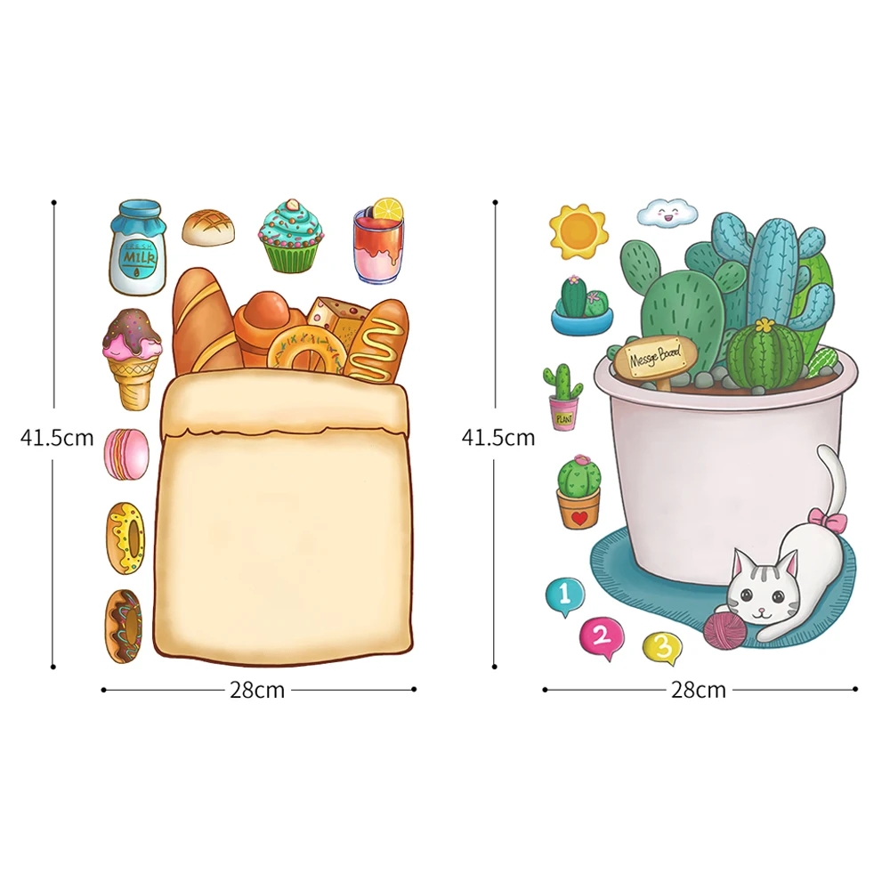 

Magnetic Cactus Message Board Erasable Bread Fridge Sticker Record List Remind Memo Boards Whiteboard Marker Magnets Home Decor