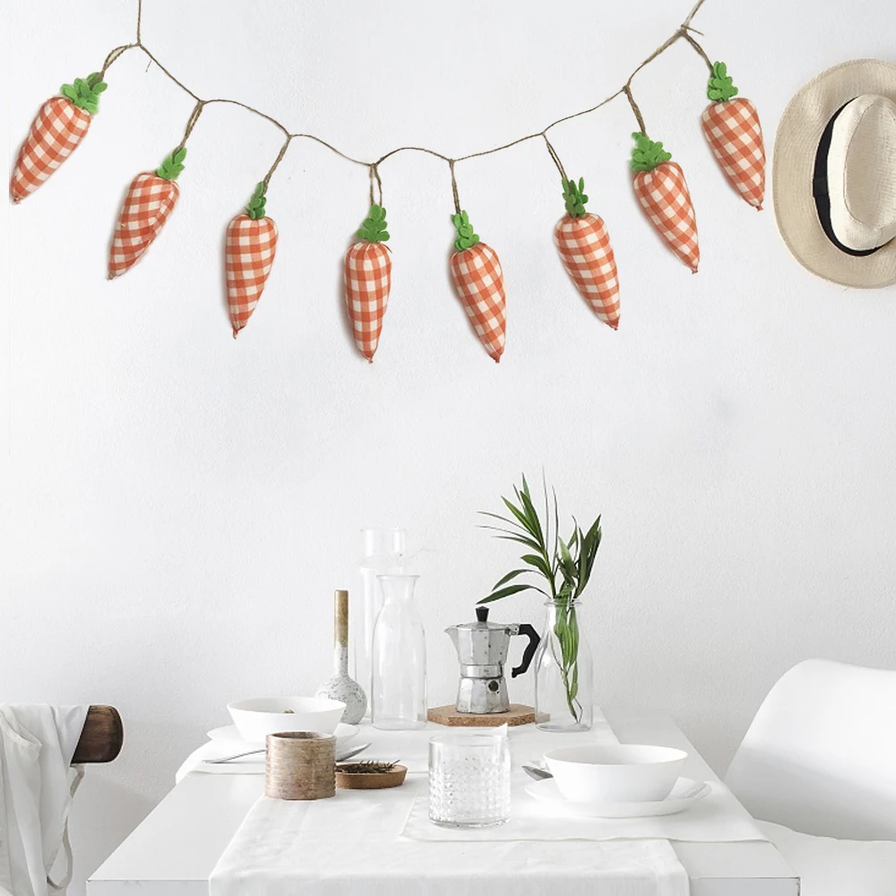 

1pcs Easter Wall Pendant Lovely Carrot Decoration Wall Hanging Adornment Wall Decor Living Room Home Office Decorations