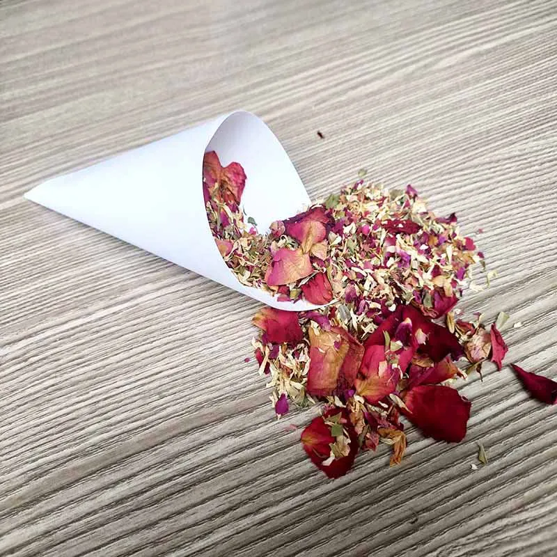 Креативные Свадебные конусные высушенные лепестки с конфетти популярное