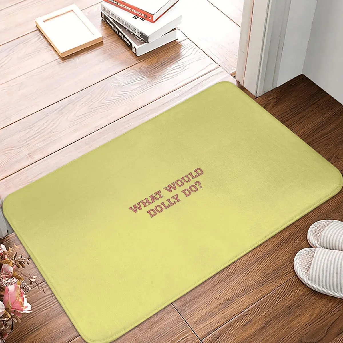 

What Would Dolly Do Doormat Carpet Mat Rug Polyester PVC Anti-slip Floor Decor Bath Bathroom Kitchen Balcony 40x60