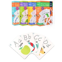 early education flash card alphanumeric word writing cognitive card can practice handwriting repeatedly kids educational toys