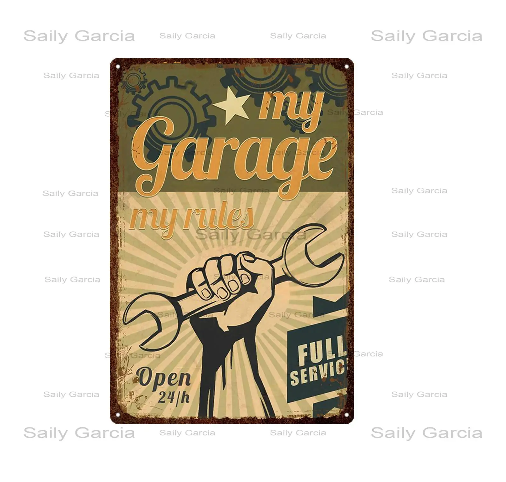 

Auto Mechanic Gas Oil Vintage Metal Sign Tin Sign Plaque Decorative Plaque Wall Decor Pub Bar Garage Club Decoration